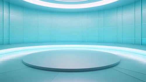 Futuristic Blue Virtual Studio Stage Presentation Loop