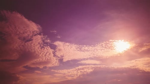 Colorful Sky Clouds Time Lapse at Sunset