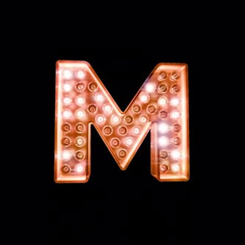 Letter M Light Alphabet