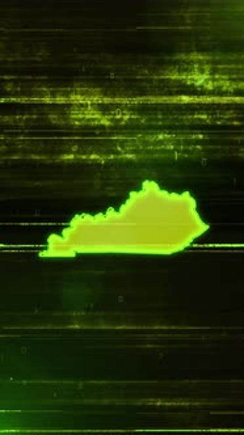 Carte numérique futuriste des problèmes du Kentucky - Vidéo verticale