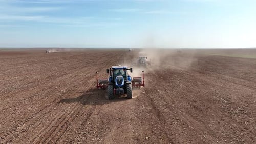 Tractor Plowing The Field