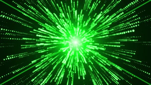 Big Bang Particle Explosion Background Green V3