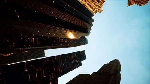 Vídeo vertical de la arquitectura urbana moderna