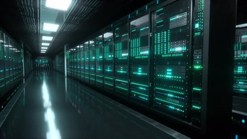 Inside Large Data Center. Advanced Cloud Computing Concept