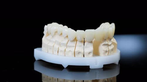 Dental Prosthetics: Close Up of False Teeth