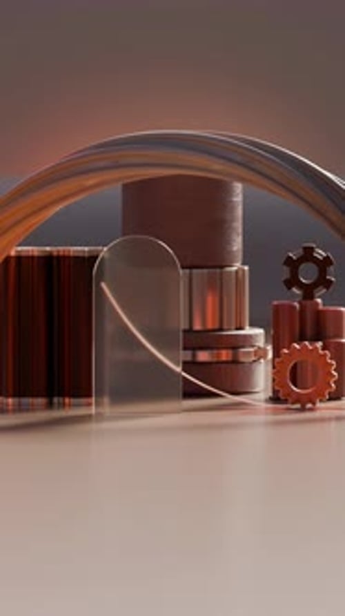 Fondo geométrico de bucle de renderizado 3D