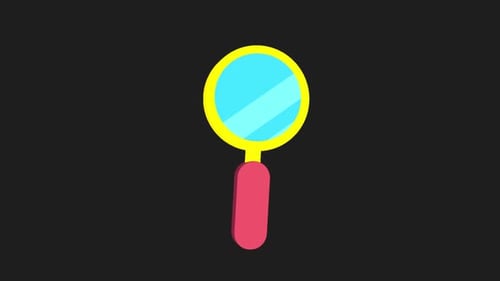 Flat 3D Style Magnifier Icon