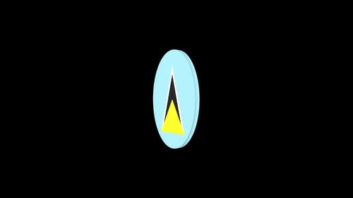 flag of Saint Lucia 3d icon