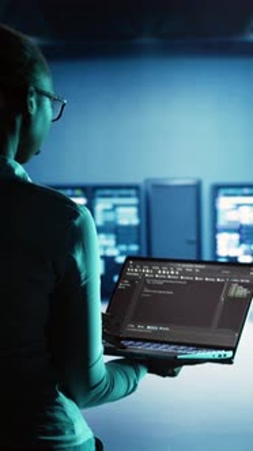 Vertical Video Engineer Coding in Data Center