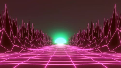 Retro Futuristic Arcade Vintage Video Game Intro Loop