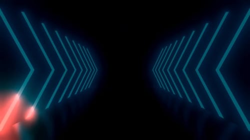 Colorful Neon Lights Arrows Loop