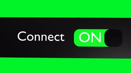 Turn on Connect button, slider. Connection.