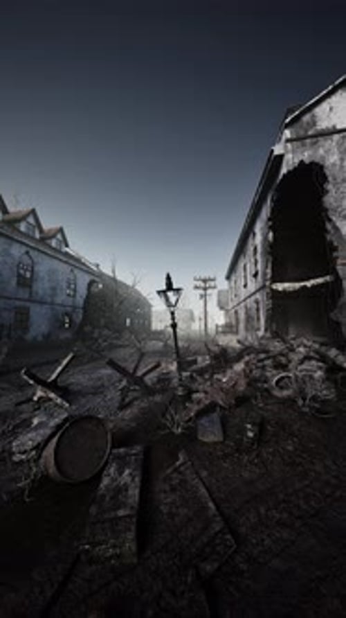 Small Town Devastation After Bombing at Twilight