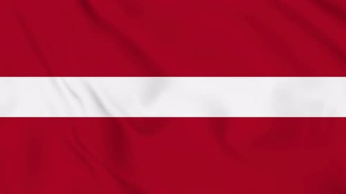 Seamless Loop Waving Flag of Latvia