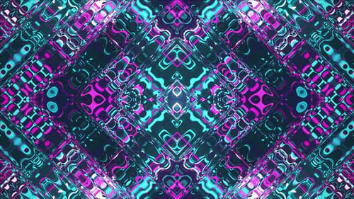 Colorful Dynamic Liquid Rhombic Pattern