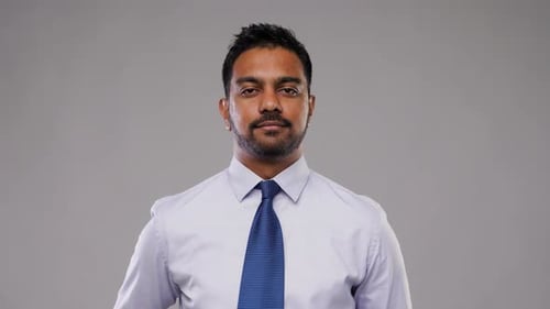 Smiling Man in Shirt and Tie Close Up