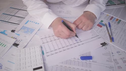 Un professionnel des affaires engagé dans une analyse approfondie des rapports financiers, des données et des informations