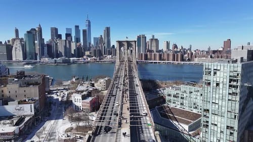 Brooklyn Bridge At Manhattan In New York United States.