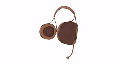 Stylish Brown Headphones with Modern Design