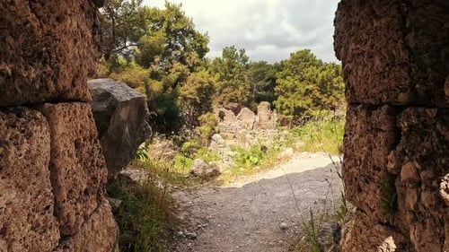 Phaselis Ancient City in Kemer of Antalya or Faselis Was a Greek and Roman City Coast Ancient Lycia