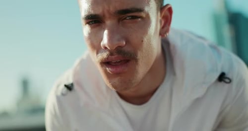 Sweaty Young Adult Man After Workout