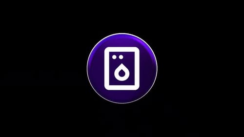 Modern 3D Spinning Water Filter Device Icon