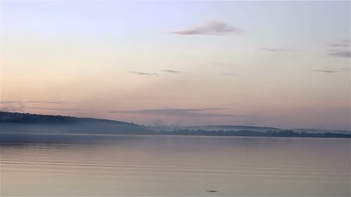 Evening Mist Over Lake