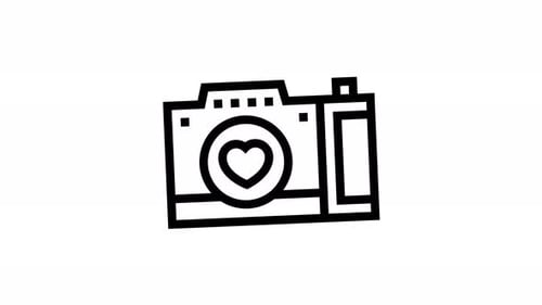 camera line icon animation