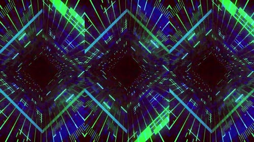 Neon Hyperspace Tunnel