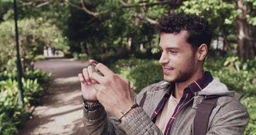 4k video footage of a young handsome man commuting in the city