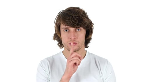 Silence Finger on Lips