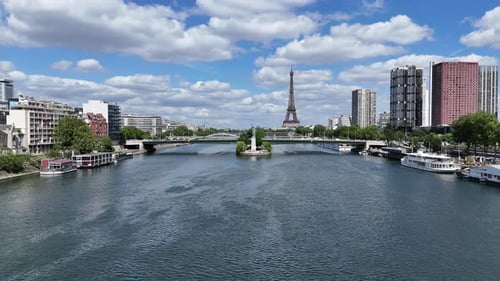 Seine River At Paris In Island Of France France.