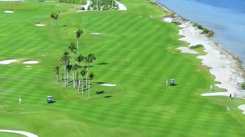 Golf Course on Ocean Shore in Southwest Florida Seaside Golfing Field in Boca Grande