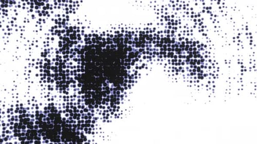 Dynamic Fluid Halftone Dot Pattern Abstract Background Loop