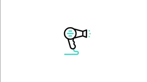 Animiertes Haartrockner-Symbol