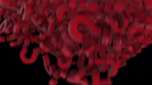 3D Red Question Mark Transition