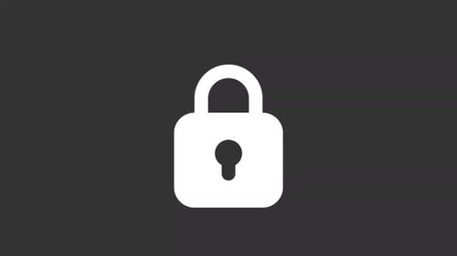 Minimalist Flat Design Padlock Lock Unlock Animation