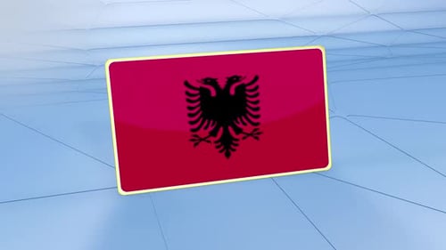 Modern 3D Glossy Albania Flag Animation for Presentations