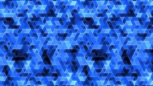 Glowing Blue Geometric Triangle and Hexagon Pattern Loop