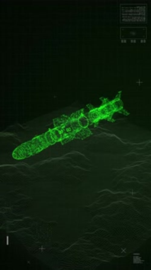 Weapon Scanning Interface Animation HUD Missile Analyze Abstract Holographic Technology Concept