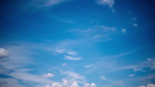 Fast Clouds Timelapse Vivid Blue Sky