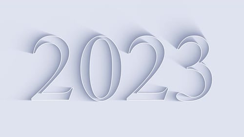 Minimalist 2023 New Year Shadow Animation