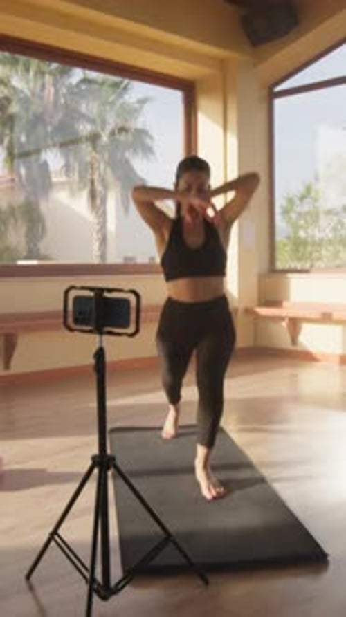 Configuración de la cámara para un entrenamiento físico en línea en vivo