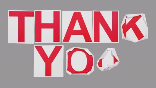 Crumpled Paper Thank You Message Reveal Animation