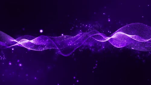 Purple Particles Wave Flow Looped V9