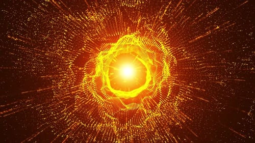 Circle Particle Background Animation Golden