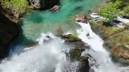 Journey to the Falls Aerial Glimpse of Stunning Waterfall in Southern Turkey