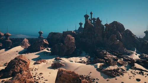 Archaeologists Explore Abandoned Sandstone Fortress in Vast Desert