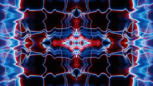 Blue and Orange Abstract Flash Neon Vj Loop