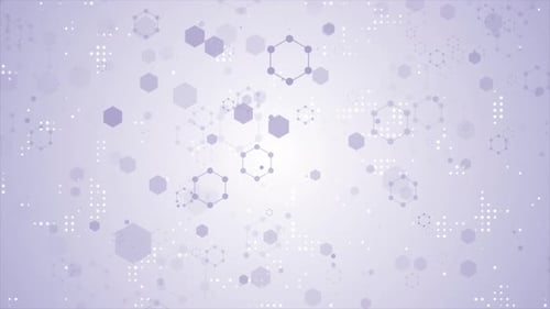 White Abstract Hexagonal Molecular Structures Loop V2